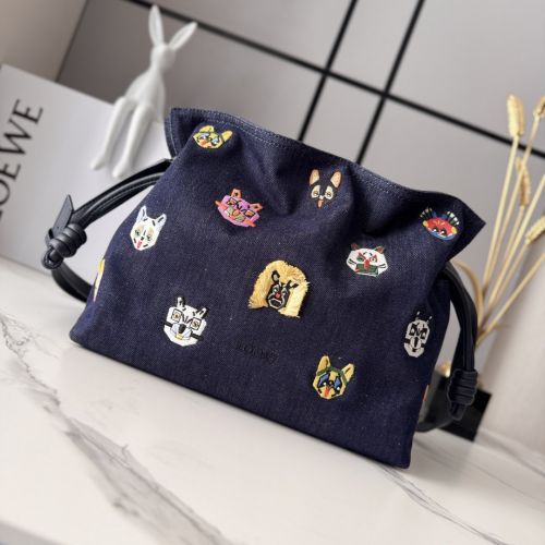 LOEWE x Louis Wain ロエベ フラメンコ クラッチ スーパーコピー デニム