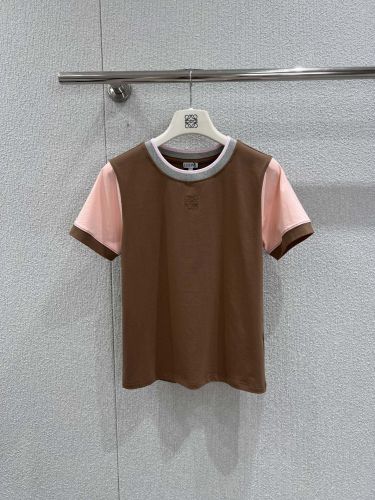 おしゃれ 配色 スモールフィット 半袖Tシャツ ロエベ Tシャツ コピー コットン