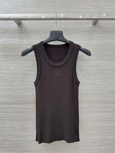 シンプル 合わせやすい アナグラム ベスト ロエベ ニット コピー ダークブラウン