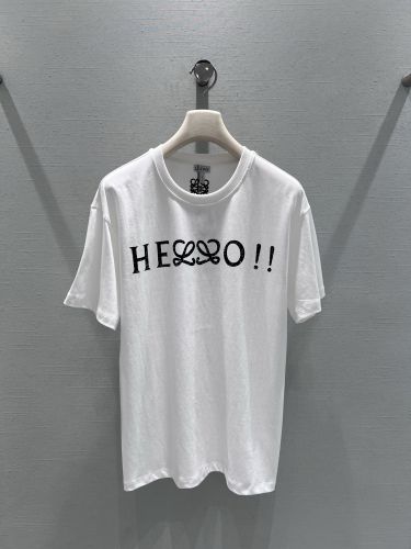 定番 合わせやすい コットン 半袖Tシャツ ロエベ Tシャツ コピー ユニセックス ホワイト