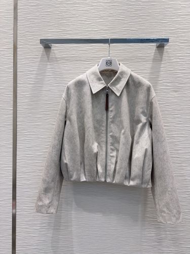 上品 カジュアル クロップド ジップアップブルゾン ロエベ ジャケット コピー 