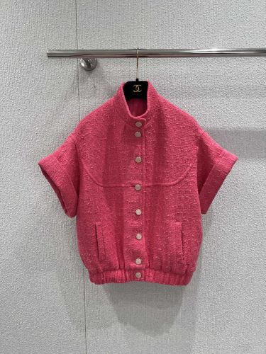 春に活躍～ツイード 半袖ジャケット シャネル ジャケット コピー ピンク