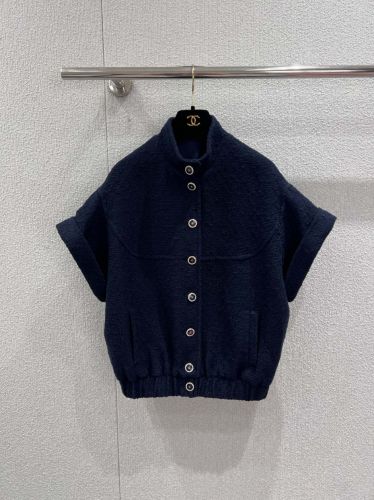 春に活躍～ツイード 半袖ジャケット シャネル ジャケット コピー ネイビー