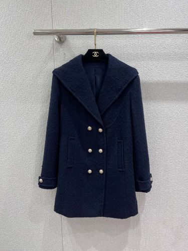 エレガント ツイード ダブルブレストコート シャネル ジャケット