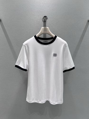 カジュアル コットン 半袖Tシャツ シャネル Tシャツ コピー ホワイト