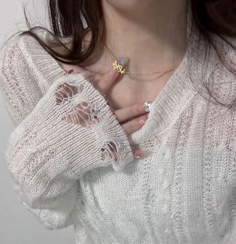 シンプル YSL モノグラム ネックレス イヴ・サンローラン アクセサリー 偽物