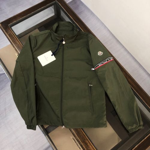 カジュアル スタンドカラー ブルゾン モンクレール ジャケット 偽物 グリーン
