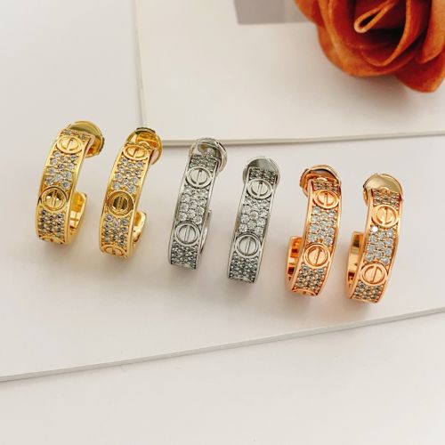 飽きのこない LOVEコレクションフープピアス カルティエ イヤリング 偽物