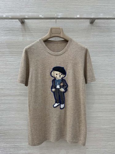 遊び心満載 ポロベア ウール 半袖ニット ラルフローレン ニット 偽物 ベージュ