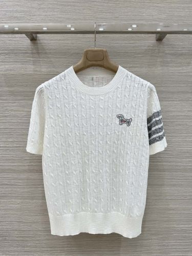 上品 ケーブル編み 半袖セーター トムブラウン セーター コピー ホワイト