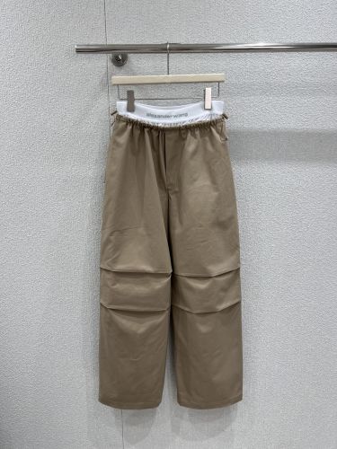 レイヤード風 ロゴウエスト カーゴパンツ アレキサンダーワング パンツ 偽物 カーキ