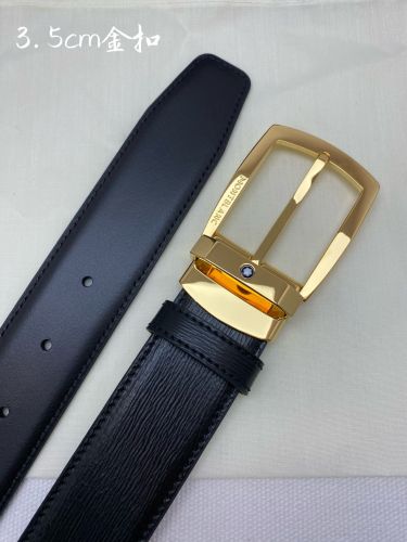  洗練された ビジネス モンブラン ベルト 偽物 シンプル レザーベルト