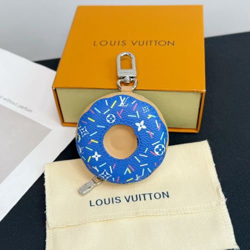 ルイ・ヴィトン キーホルダー 偽物 バッグチャーム･LV ドーナッツ ブルー