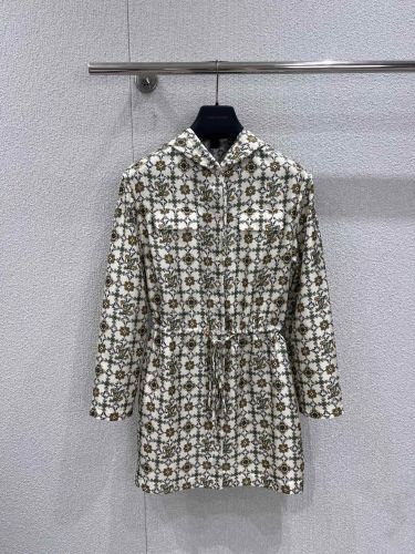 総柄プリント フード付きワンピース ルイ・ヴィトン ワンピース 偽物