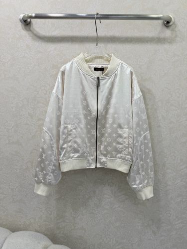 モノグラム サテン ボンバージャケット ルイ・ヴィトン ジャケット 偽物 ホワイト