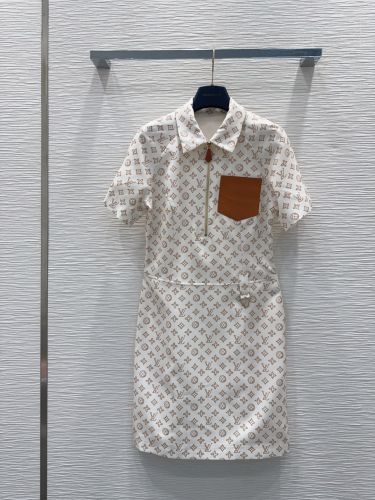 モノグラム ハーフジップ 半袖ドレス ルイ・ヴィトン ワンピース コピー
