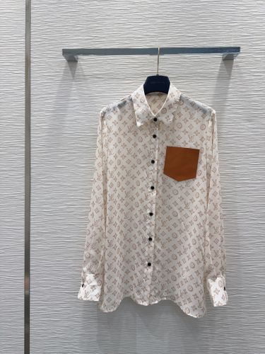モノグラム ロングスリーブブラウス ルイ・ヴィトン シャツ コピー トップス