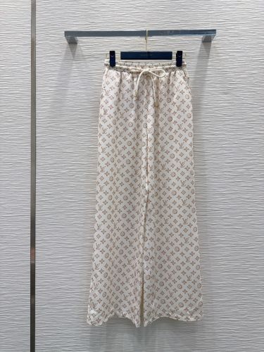 モノグラム ドローストリング ワイドパンツ ルイ・ヴィトン パンツ コピー ベージュ