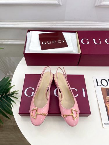 グッチ パンプス コピー GUCCI ホースビット スリングバック パンプス ピンク