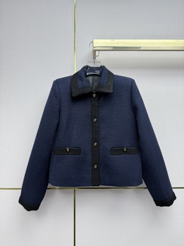 バイカラー ツイードジャケット グッチ ジャケット コピー ネイビー