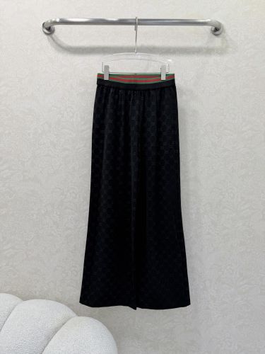 ウェブ ストライプ GGジャカード ワイドパンツ グッチ パンツ コピー ブラック