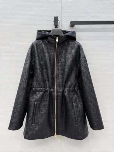 FFモチーフ フーデッド パデッドジャケット フェンディ ジャケット 偽物 ブラック