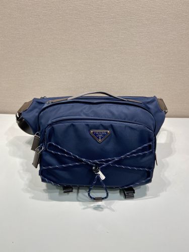 プラダ スピードロック Re-Nylon レザー ショルダーバッグ スーパーコピー 2VH201 ネイビー