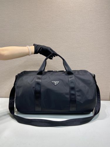 プラダ Re-Nylon x サフィアーノレザー ボストンバッグ スーパーコピー