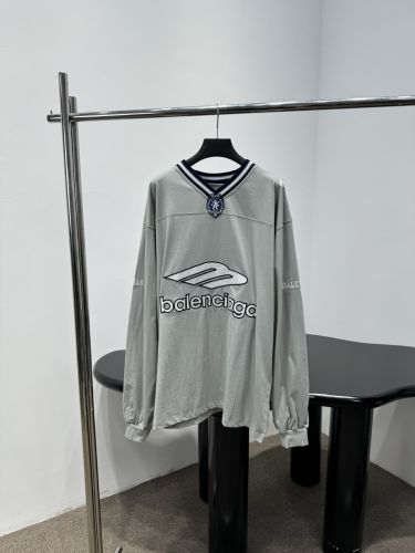 Vネック オーバーサイズ ロングTシャツ バレンシアガ Tシャツ コピー グレー