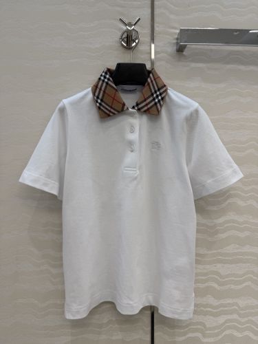カジュアル コットン 半袖 ポロシャツ バーバリー Tシャツ コピー ホワイト