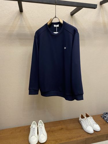 シンプル トリオンフ刺繍 スウェットシャツ セリーヌ Tシャツ 偽物 ネイビー