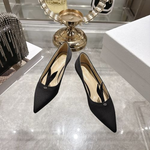 洗練された 可愛い クリスチャン・ディオール Dior Whisper パンプス コピー ブラック