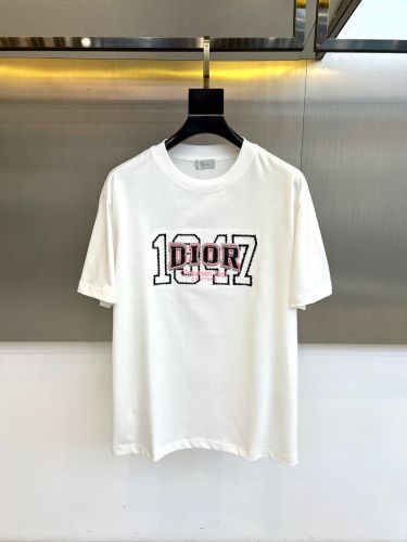カジュアル 合わせやすい ロゴ刺繍 半袖Tシャツ クリスチャン・ディオール Tシャツ 偽物 ホワイト