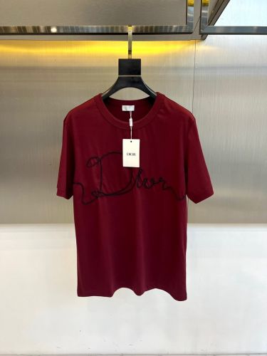 シンプル ロゴ 半袖Tシャツ クリスチャン・ディオール Tシャツ 偽物 レッド