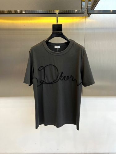 シンプル ロゴ 半袖Tシャツ クリスチャン・ディオール Tシャツ 偽物 グレー