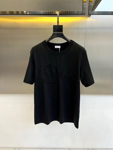 シンプル ロゴ 半袖Tシャツ クリスチャン・ディオール Tシャツ 偽物 ブラック
