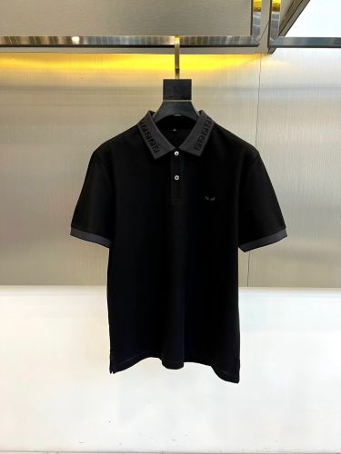 洗練された カジュアル フェンディ Tシャツ 偽物 半袖ポロシャツ ブラック