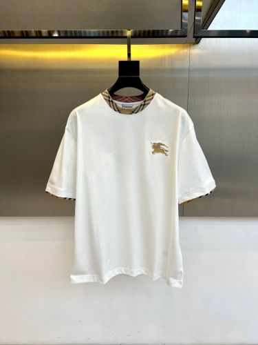 洗練された コットン 半袖Tシャツ バーバリー Tシャツ 偽物 クルーネック ホワイト
