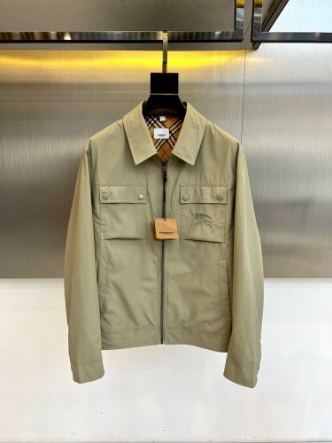 大人 洗練された ブルゾン バーバリー ジャケット 偽物 合わせやすい グリーン