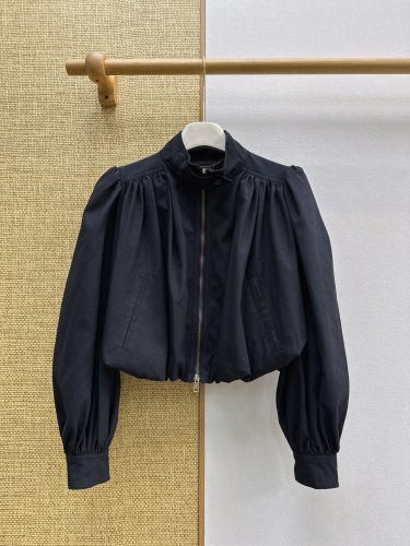 洗練された コットン クロップド丈ブルゾン クロエ ジャケット コピー ブラック
