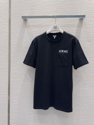 ロゴ入り クルーネック 半袖Tシャツ ロエベ Tシャツ コピー ブラック