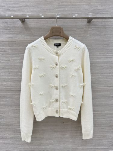 大人可愛い リボン カシミヤ ニットカーディガン シャネル ニット コピー
