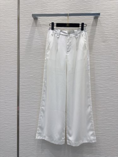 上品 カジュアル リネンパンツ シャネル パンツ コピー ホワイト