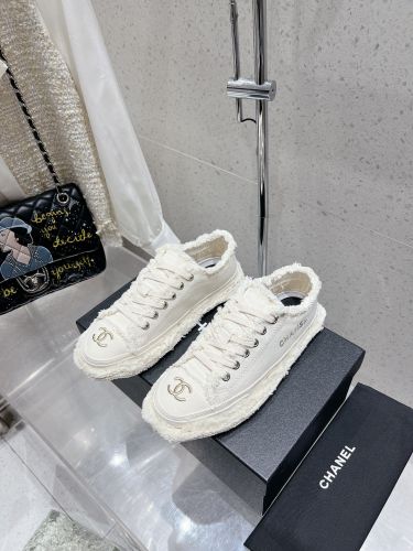 キャンバス フリンジ ローカットスニーカー シャネル スニーカー コピー アイボリー