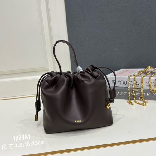 クロエ バッグ コピー チェーン付き CHLOÉ ICONSショルダーバッグ ダークブラウン