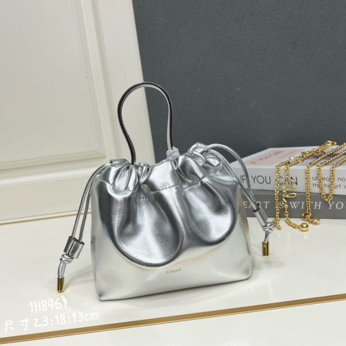 CHLOÉ ICONSショルダーバッグ クロエ バッグ コピー チェーン付き シルバー