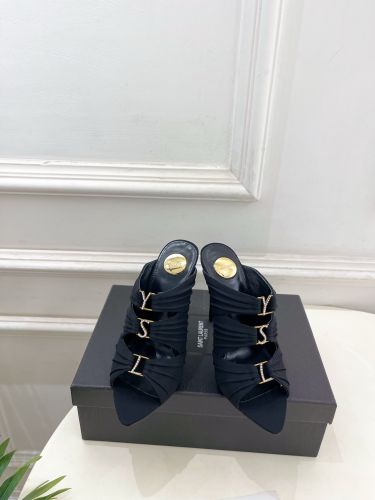 YSL エミリー ミュール イヴ・サンローラン サンダル コピー ブラック