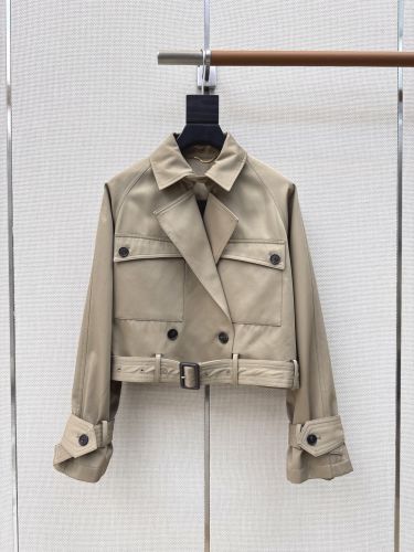 クロップド トレンチコート イヴ・サンローラン ジャケット コピー ベージュ