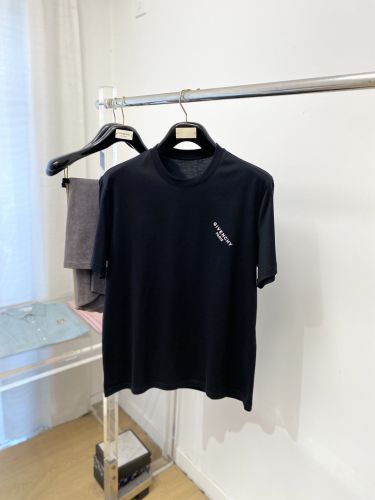 カジュアル 洗練された ロゴ刺繍 半袖Tシャツ ジバンシィ Tシャツ 偽物 ブラック