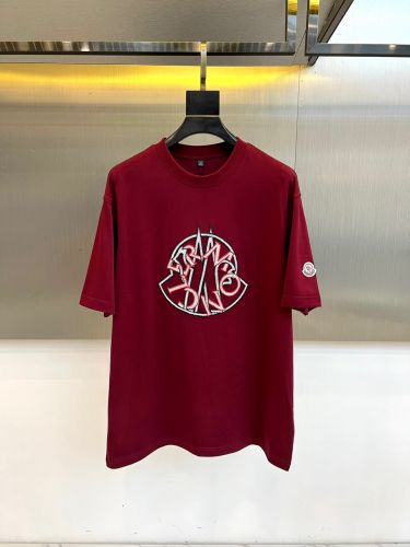 定番 カジュアル ロゴ クルーネック 半袖Tシャツ モンクレール Tシャツ 偽物 レッド
